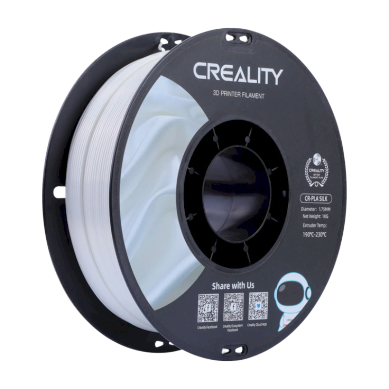 Філамент (пластик) для 3D принтера CREALITY PLA шовковий блиск 1кг, 1.75мм, білий (3301120004)